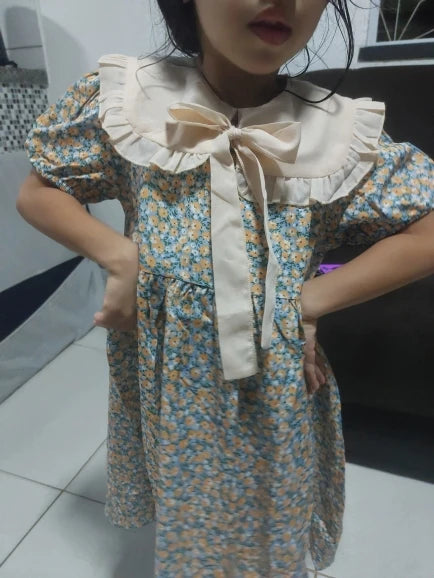 Girls Party Dress Floral Princess Bow A Line Toddler Summer Kids