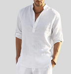 Embla | Men's Linen Shirt | V-Neck, Relaxed Fit, Summer