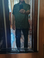 Linen Shirt Men Short Sleeve Casual Plus Size Solid Turn Down Collar