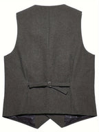 Hazel | Men's Waistcoat | Herringbone, Tailored Fit | Wool Blend