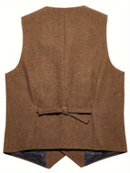 Hazel | Men's Waistcoat | Herringbone, Tailored Fit | Wool Blend