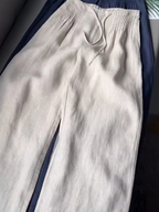 Women Wide Leg Linen Pants High Waist Smocked Culottes | Marlow