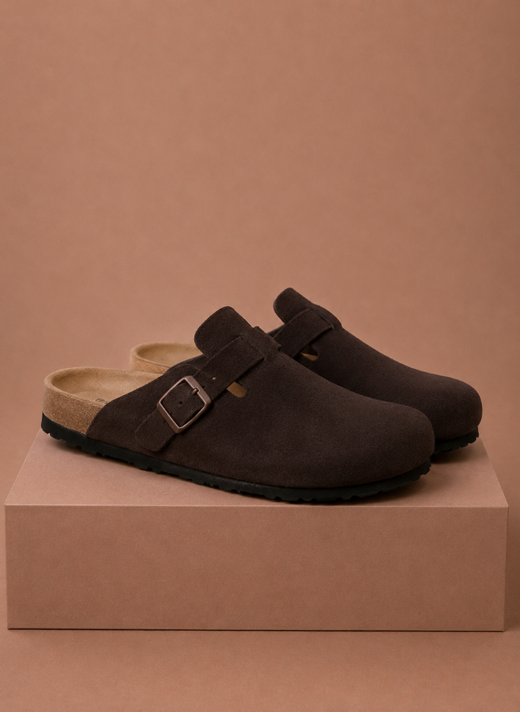 Mens Suede Slip-On Clogs | Comfortable Everyday Shoes