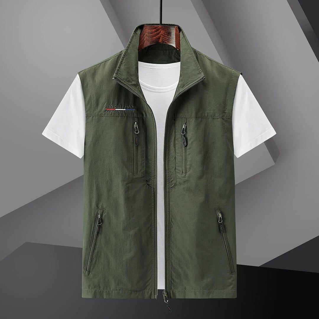 Xanthe | Men's Utility Vest | Multi-Pocket, Breathable | Summer Travel