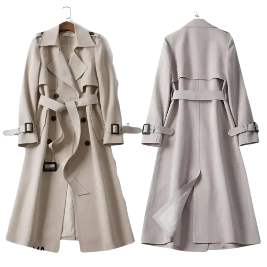 Women Trench Coat Insulated Mid Length