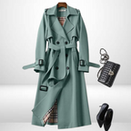 Women Trench Coat Insulated Mid Length