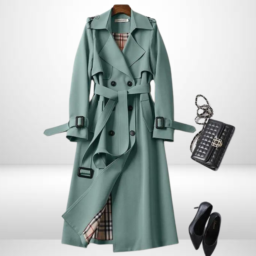 Women Trench Coat Insulated Mid Length