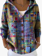 Xena | Women Patchwork Hooded Cardigan Vest