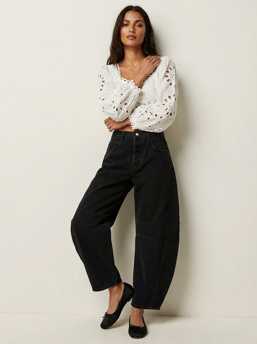 Ondine | Women's Baggy Jeans | High Waist, Relaxed Fit | Casual Denim