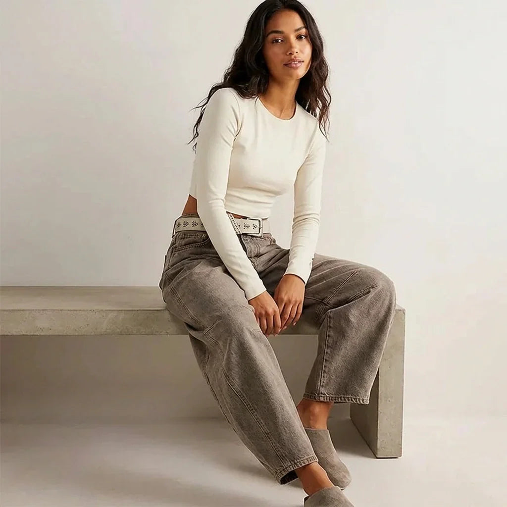 Ondine | Women's Baggy Jeans | High Waist, Relaxed Fit | Casual Denim