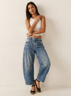 Ondine | Women's Baggy Jeans | High Waist, Relaxed Fit | Casual Denim