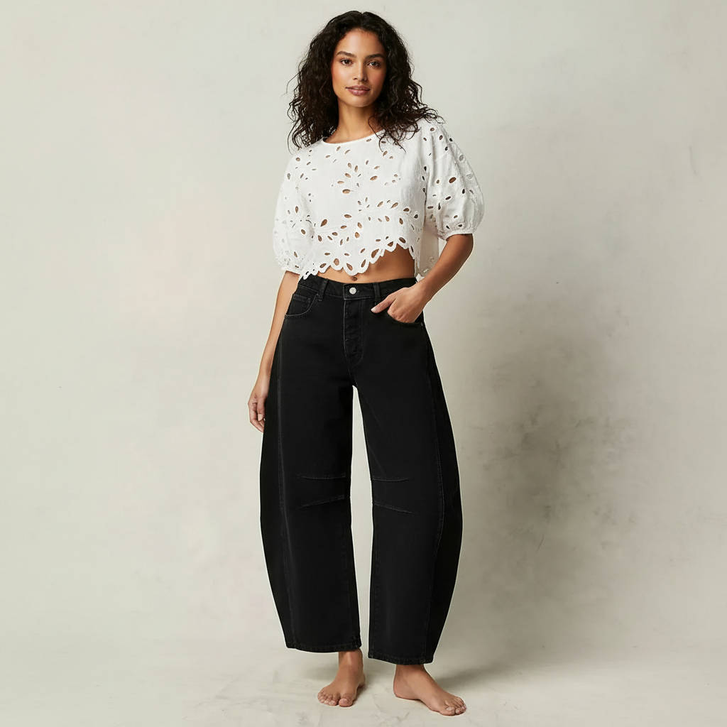 Ondine | Women's Baggy Jeans | High Waist, Relaxed Fit | Casual Denim