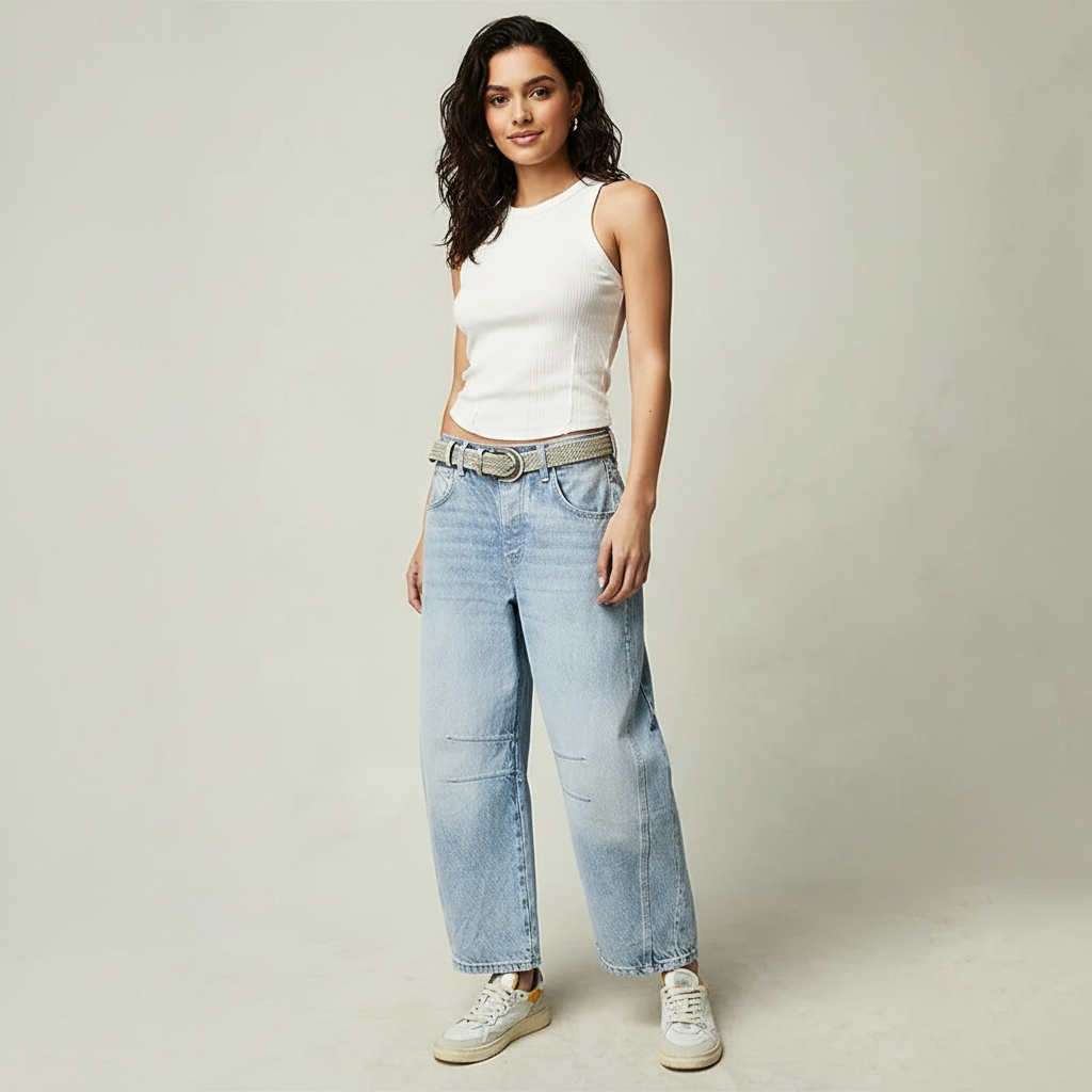 Ondine | Women's Baggy Jeans | High Waist, Relaxed Fit | Casual Denim