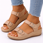 Cleo | Women's Orthopedic Sandals | Wedge Heel, Adjustable Strap | Open Toe