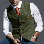 Cleo | Men's Vest | Vintage Style, Button Front | Regular Fit