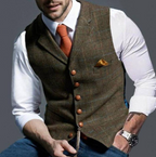 Perla | Men's Slim Fit Dress Vest | Notch Lapel, Button-Down