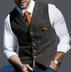 Perla | Men's Slim Fit Dress Vest | Notch Lapel, Button-Down