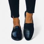 Bea | Women's Loafers | Black Leather-Style, Slip-On | All-Season