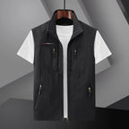 Xanthe | Men's Utility Vest | Multi-Pocket, Breathable | Summer Travel