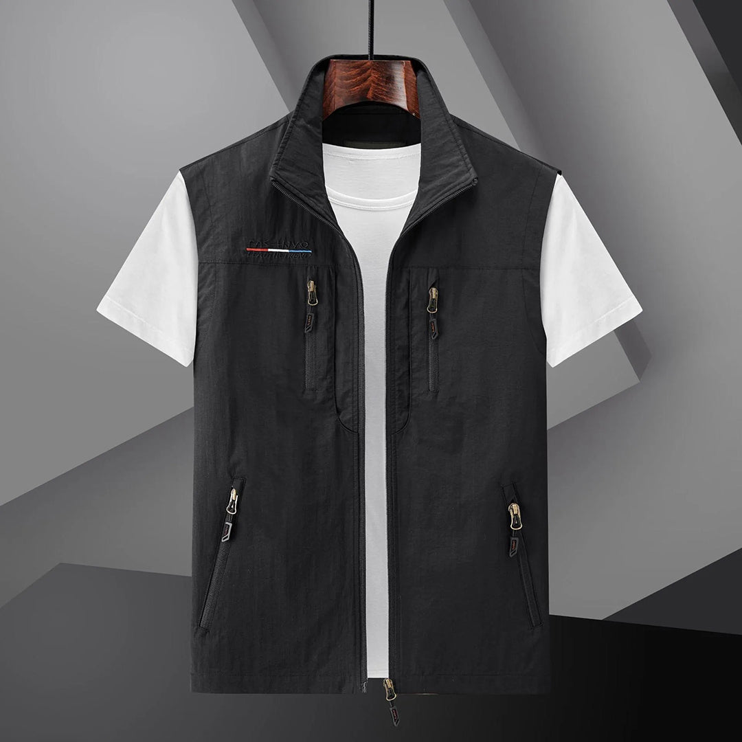 Xanthe | Men's Utility Vest | Multi-Pocket, Breathable | Summer Travel