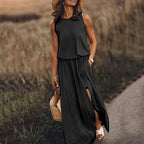 White Maxi Dress Women Flowy Lightweight Summer | Kaia
