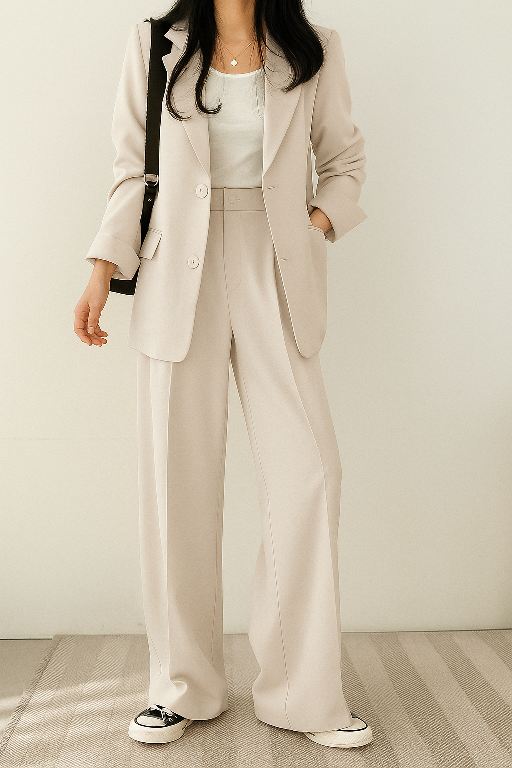 Women Oversized Blazer Wide Leg Trousers 2 Piece Set | Juno