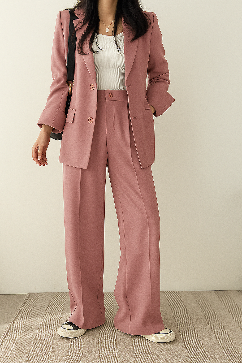 Women Oversized Blazer Wide Leg Trousers 2 Piece Set | Juno