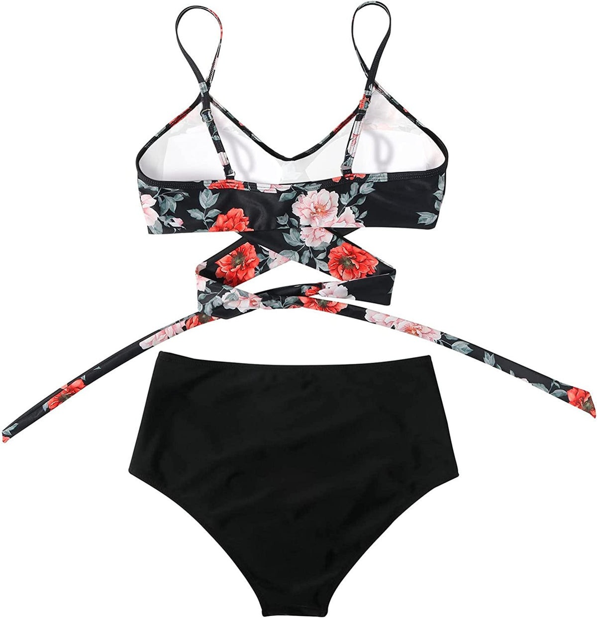 High Waist Bikini Set Womens Two Piece Swimwear Padded Cups
