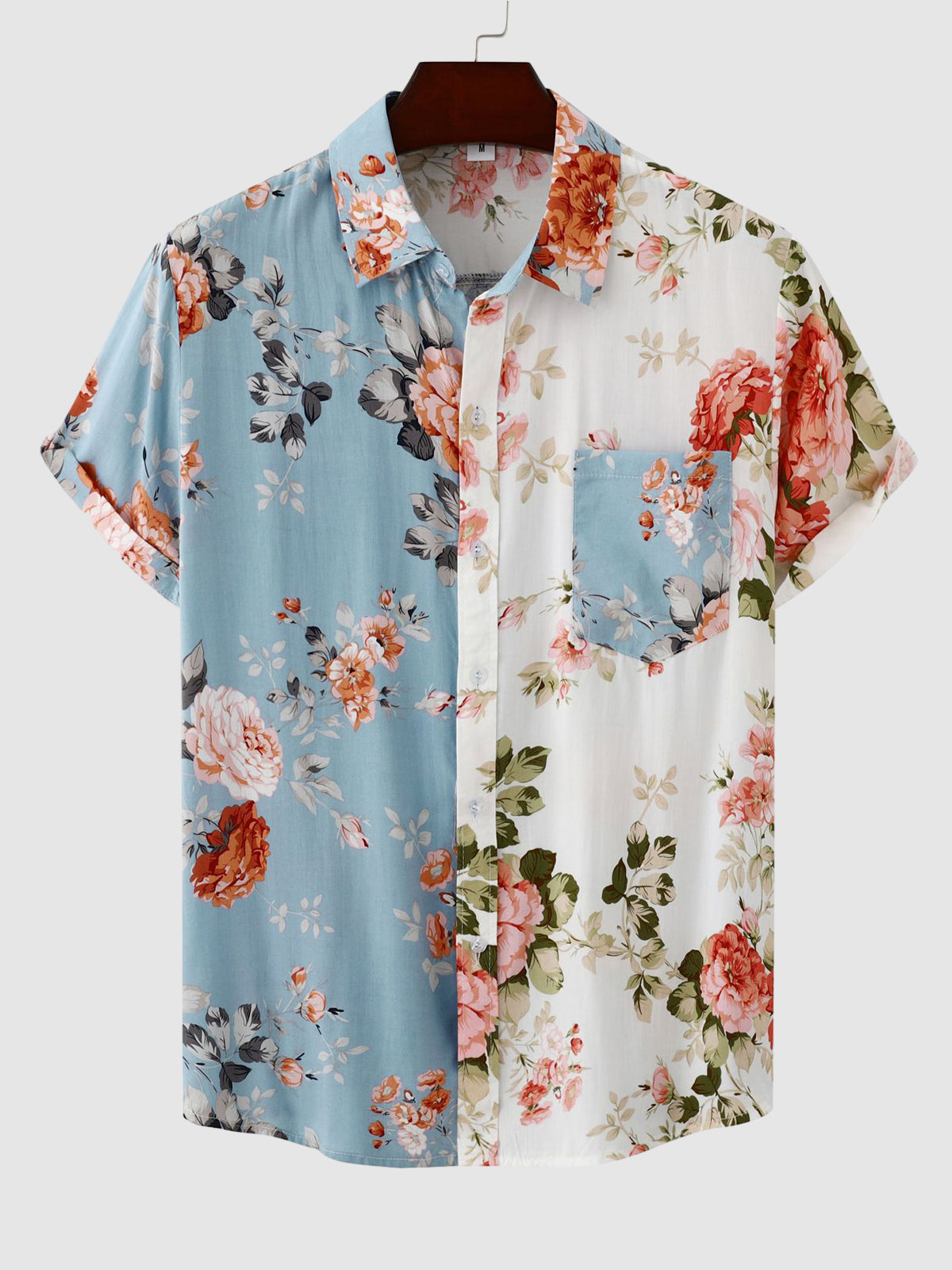 Sage | Men's Floral Shirt | Short Sleeve, Button-Up | Casual & Semi-Formal