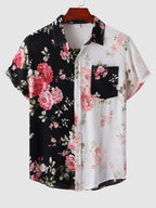 Sage | Men's Floral Shirt | Short Sleeve, Button-Up | Casual & Semi-Formal