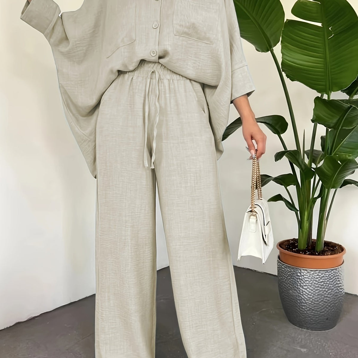 Women Blouse Set Wide Fit Relaxed Everyday 2 Piece | Noor