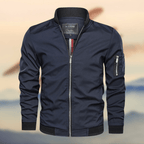 Men zip up slim fit windproof bomber jacket in multiple colours