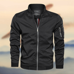 Men zip up slim fit windproof bomber jacket in multiple colours