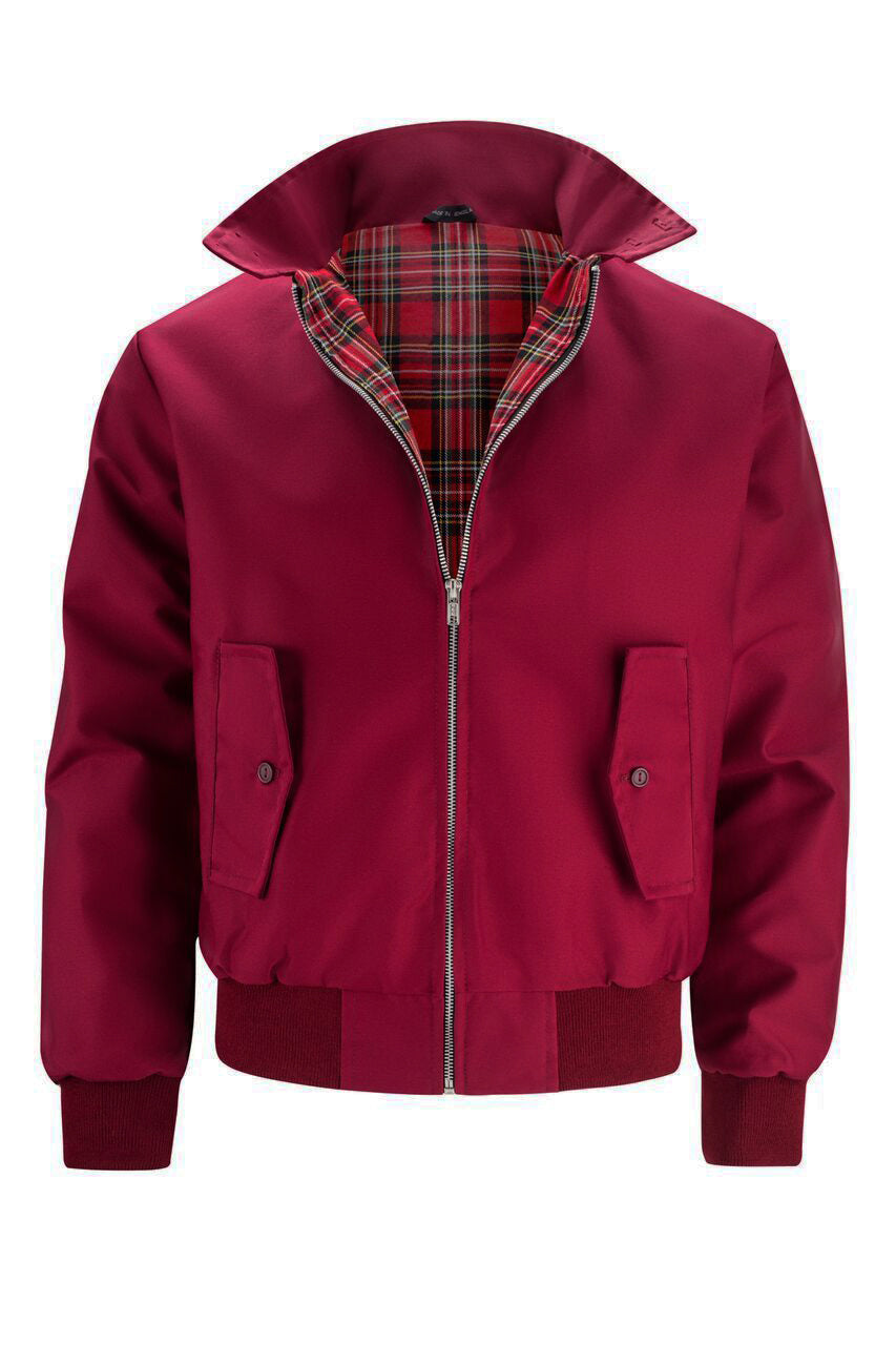 Men Bomber Jacket Harrington Zip Up