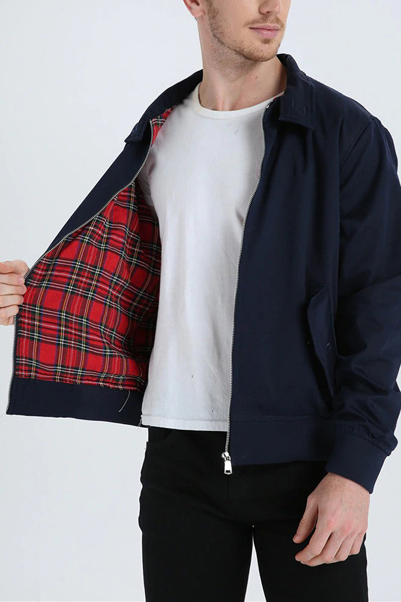 Men Bomber Jacket Harrington Zip Up