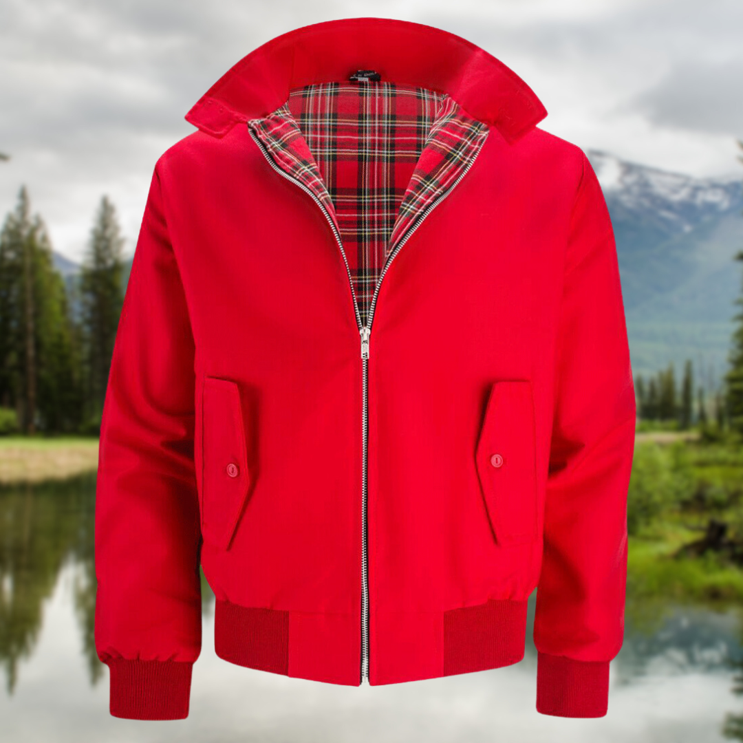 Men Bomber Jacket Harrington Zip Up