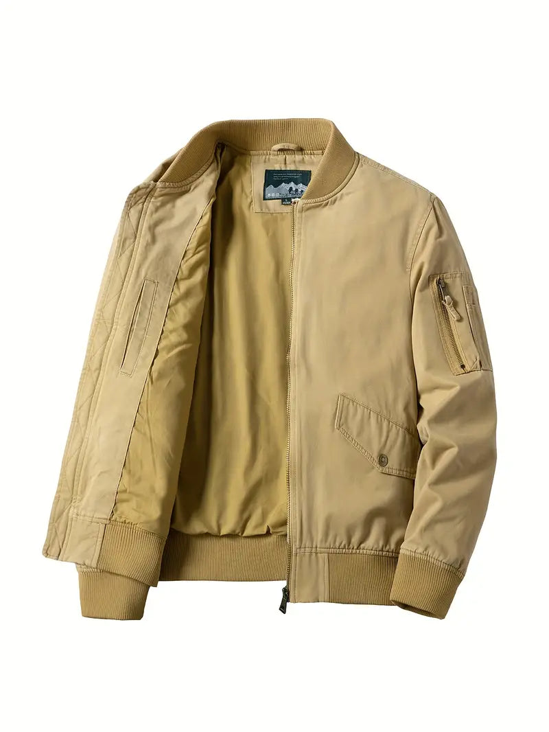 Men's Bomber Jacket | Lightweight, Windproof, Zip-Up | Odette