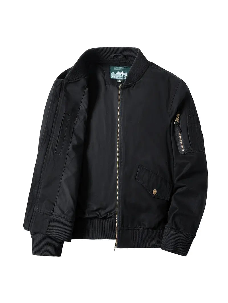 Men's Bomber Jacket | Lightweight, Windproof, Zip-Up | Odette