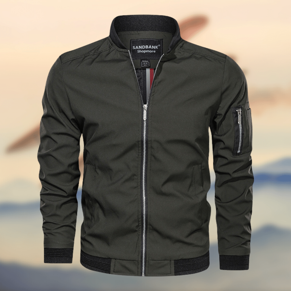 Men lightweight Harrington bomber jacket full zip casual fit