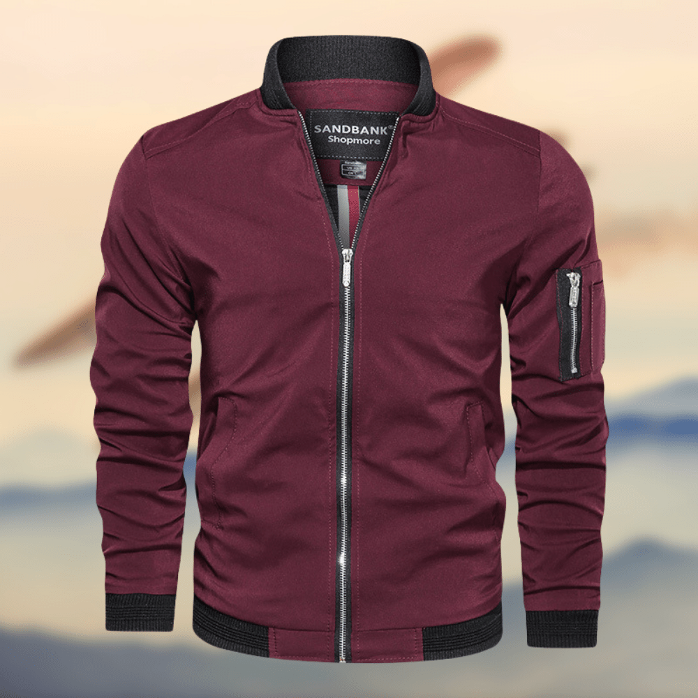 Men lightweight Harrington bomber jacket full zip casual fit