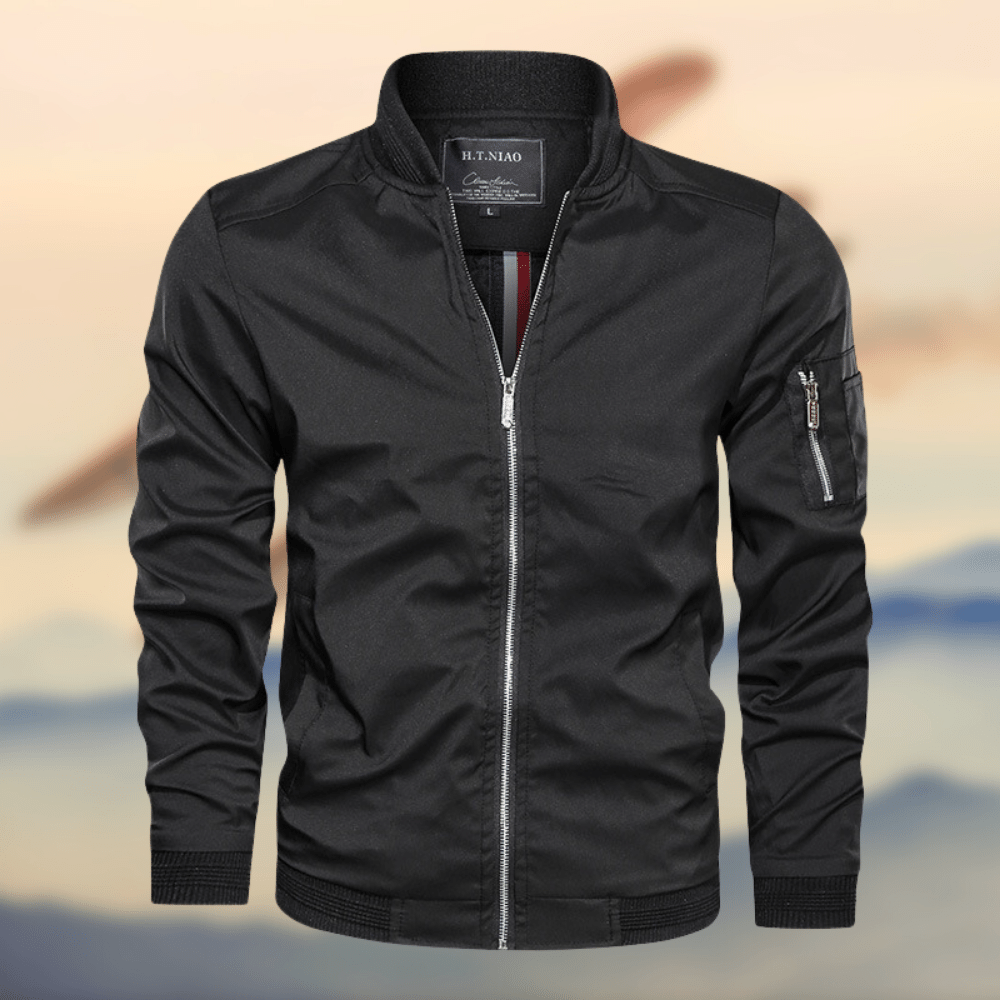 Men lightweight Harrington bomber jacket full zip casual fit