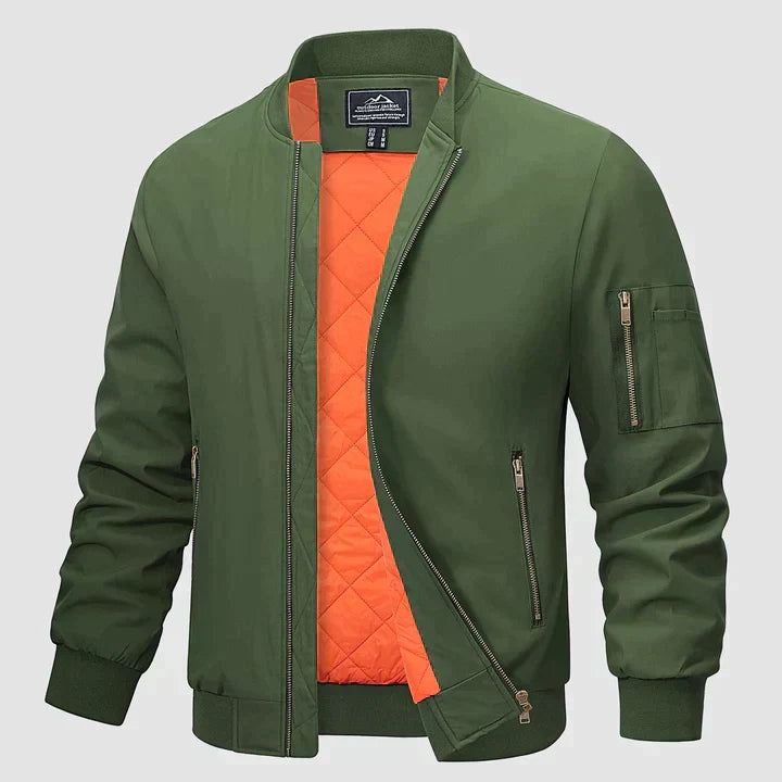 Zinnia | Men's Bomber Jacket | Lightweight, Windproof | Zip-Up