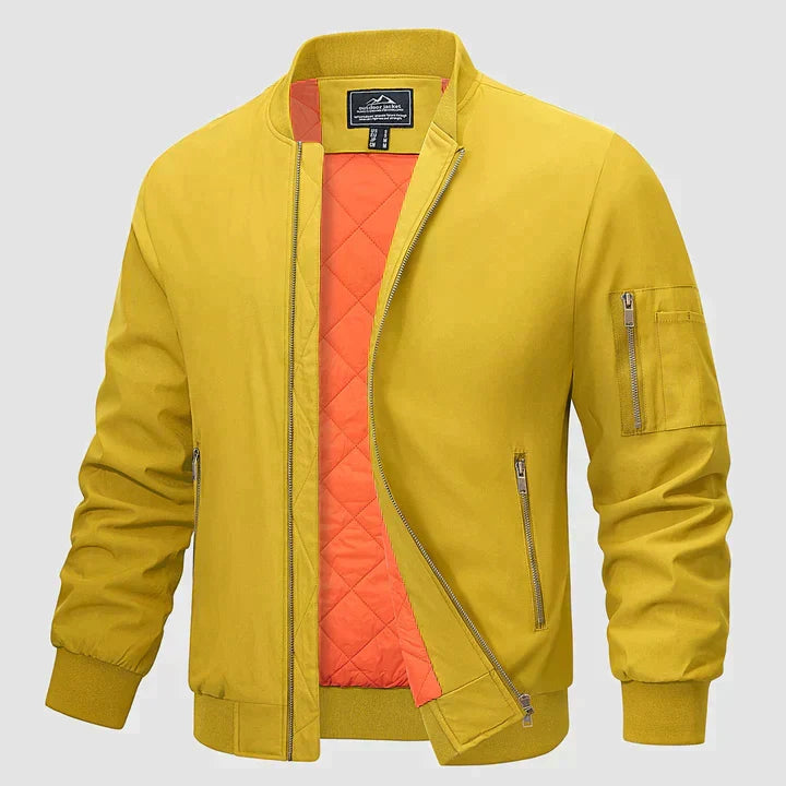 Zinnia | Men's Bomber Jacket | Lightweight, Windproof | Zip-Up