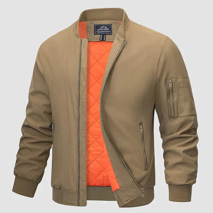 Zinnia | Men's Bomber Jacket | Lightweight, Windproof | Zip-Up