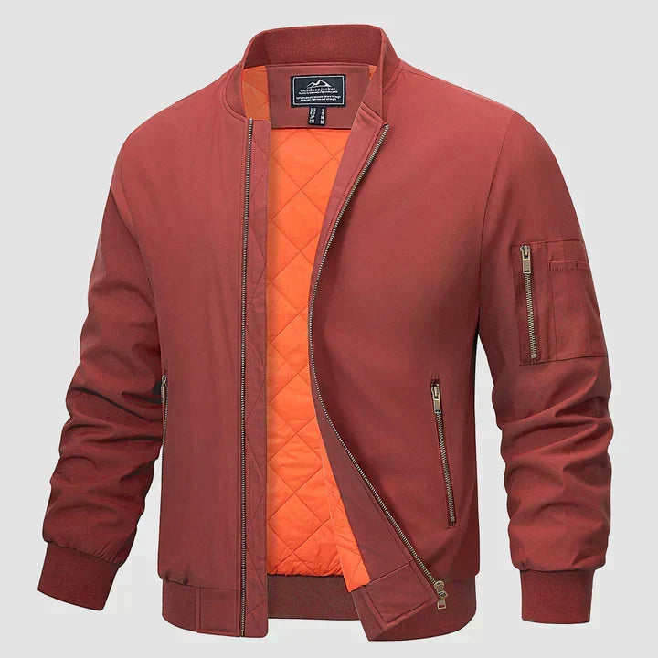 Zinnia | Men's Bomber Jacket | Lightweight, Windproof | Zip-Up