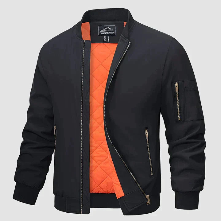 Zinnia | Men's Bomber Jacket | Lightweight, Windproof | Zip-Up