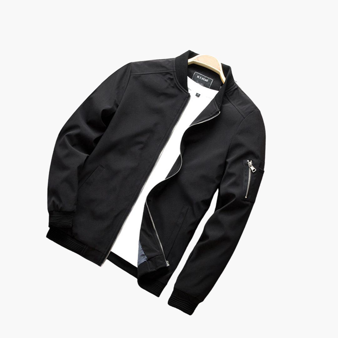 Solene | Men's Bomber Jacket | Windproof, Zip Pockets | Spring & Fall