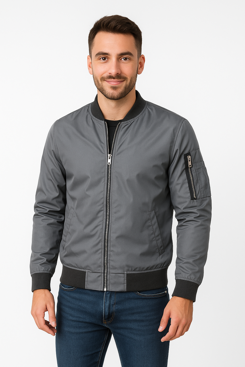 Embla | Men's Bomber Jacket | Windproof, Zip-Up | Lightweight Summer Jacket