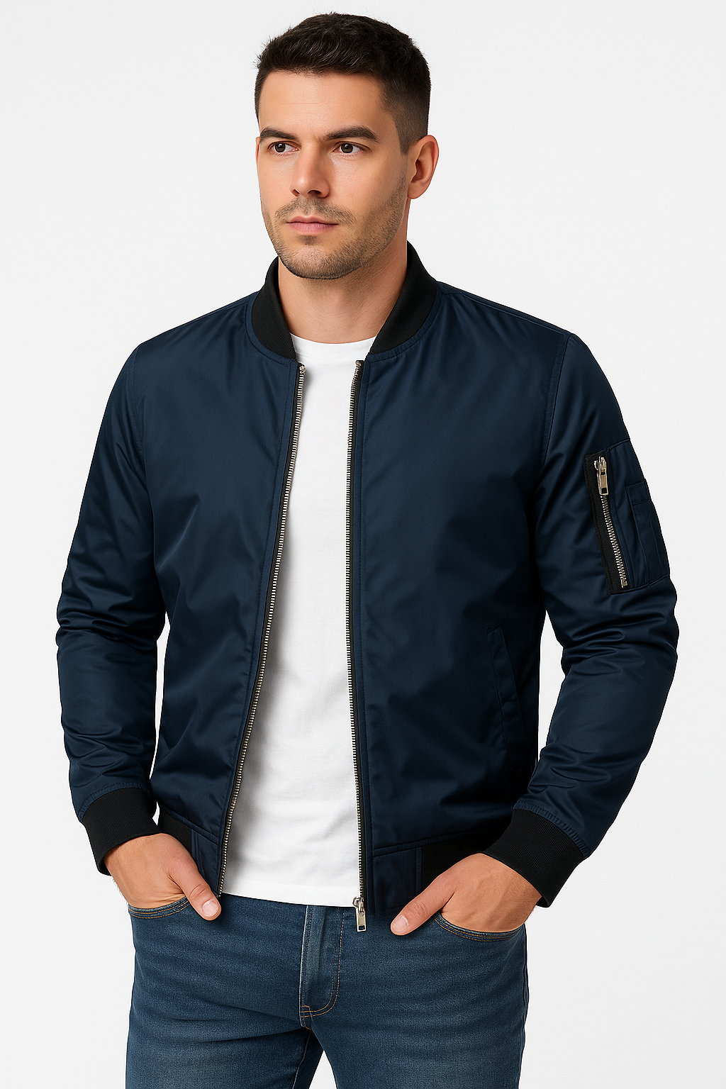 Embla | Men's Bomber Jacket | Windproof, Zip-Up | Lightweight Summer Jacket