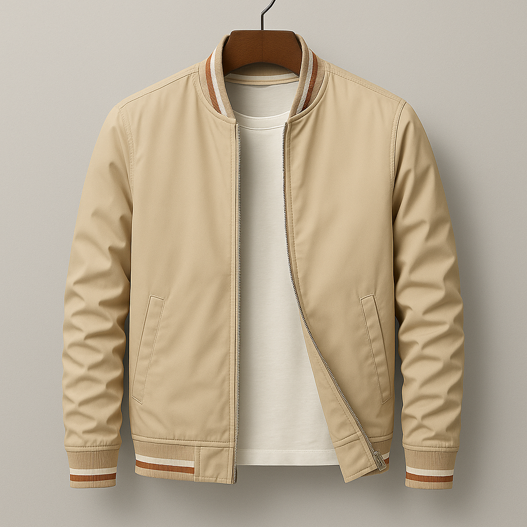 Galia | Men's Bomber Jacket | Windproof, Full-Zip | Ribbed Trim, Transition